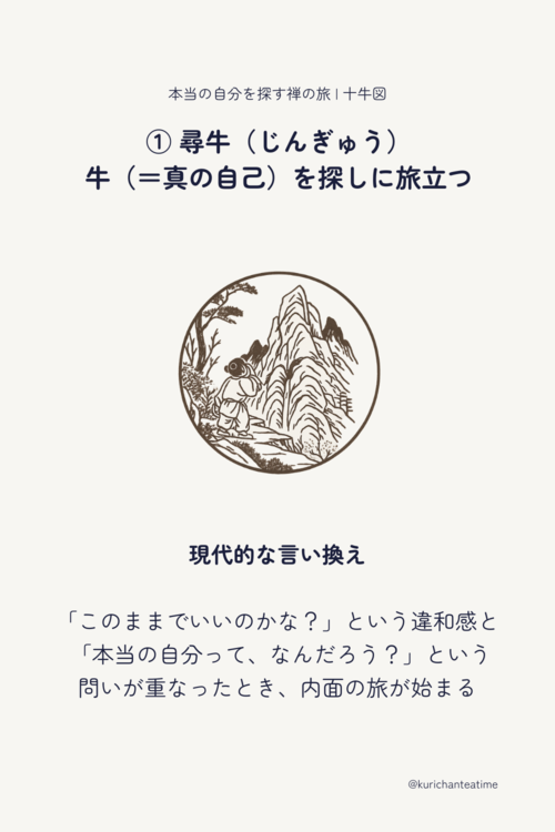 尋牛:自分らしさを探しに旅立つ段階